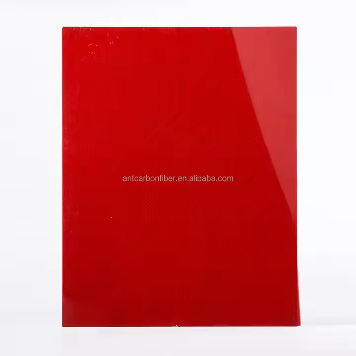 Red Carbon Fiber Plate - High Temp, Custom Sizes (ISO 9001)