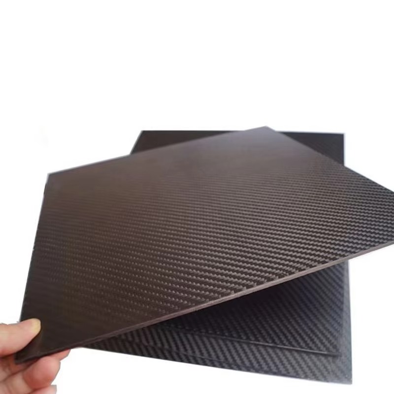 Carbon fiber sheet with textured matte finish