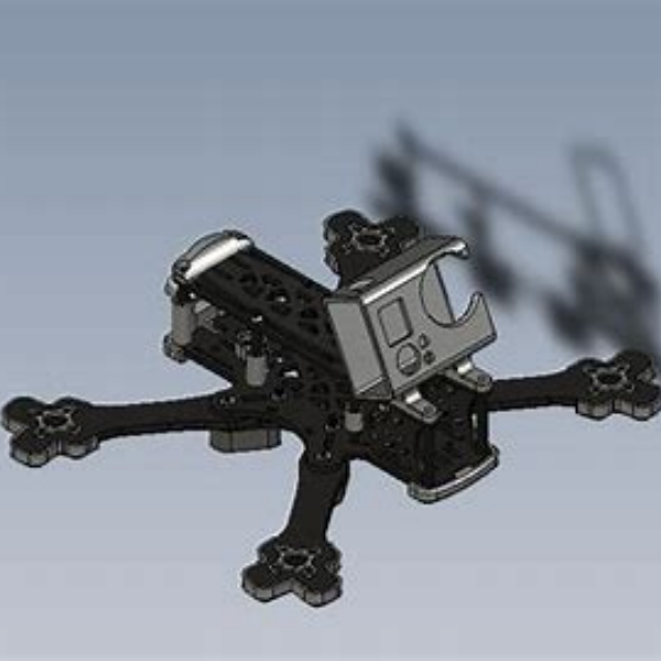 Lightweight carbon fiber quadcopter frame design