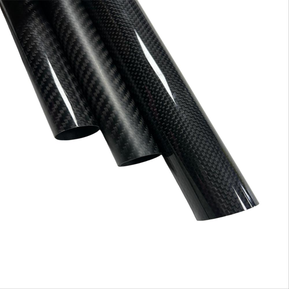 Carbon fiber threaded tube end fitting close-up