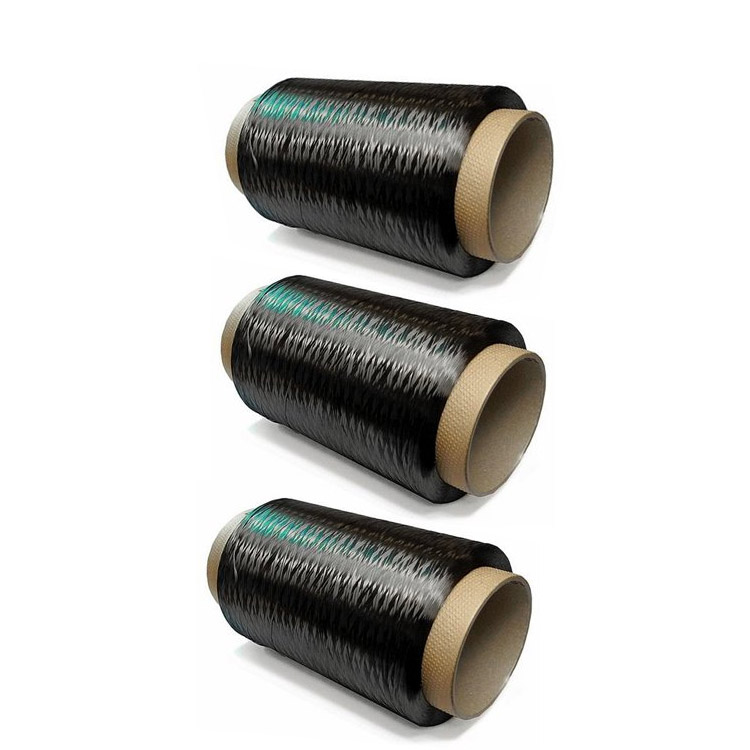 Close-up of unidirectional carbon fiber prepreg fabric